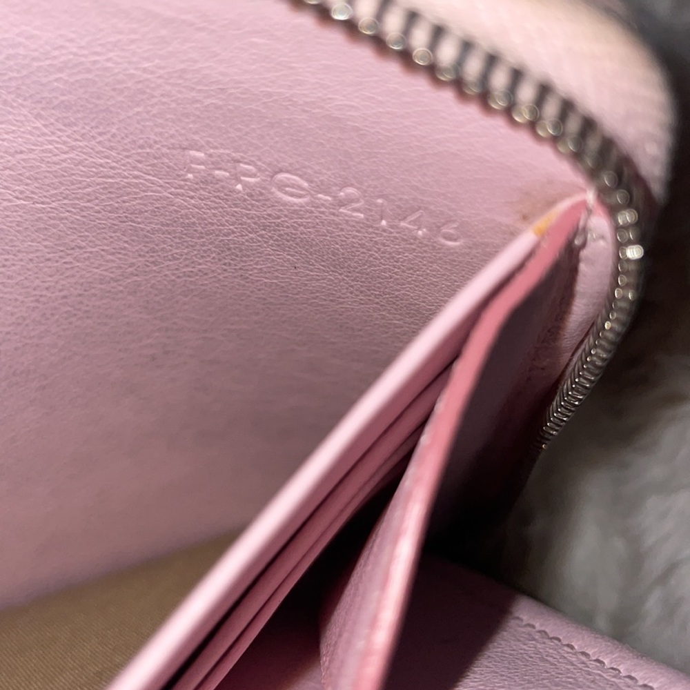 Celine bubble gum pink and black lambskin colorblock zip around wallet - Picture 6 of 7